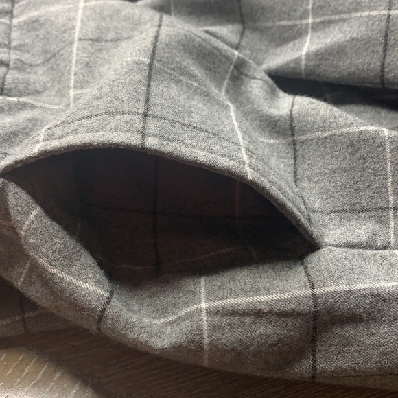 BLDWN Karol hi-Rise Straight Pants In Mist Plaid M - Picture 8 of 13